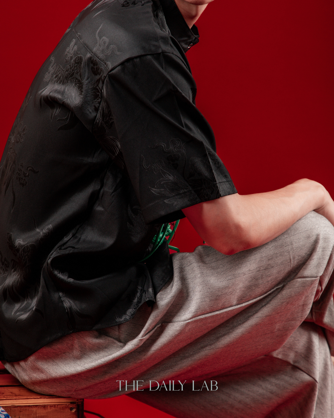 Neon Dragon Tang Shirt in Black