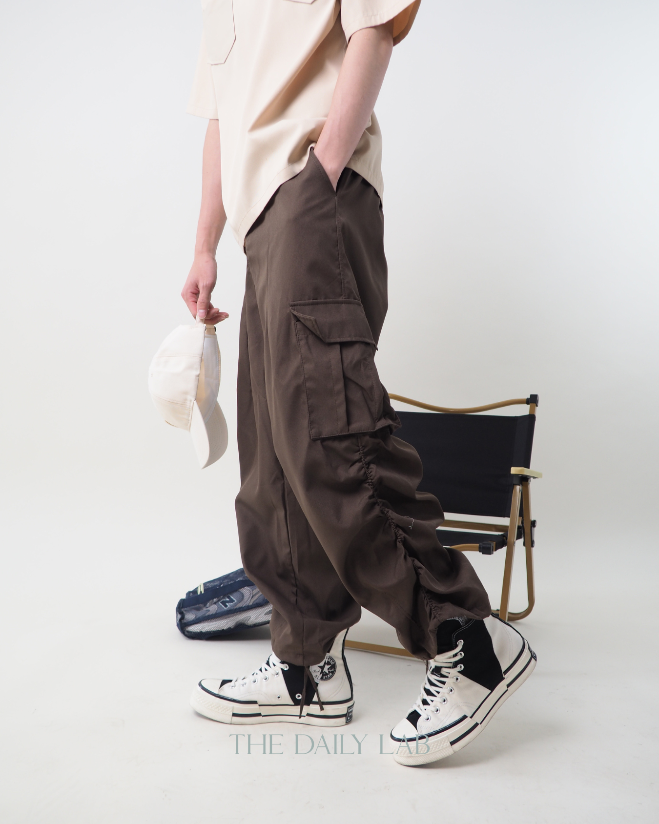 Vintage Ruffled Cargo Pants