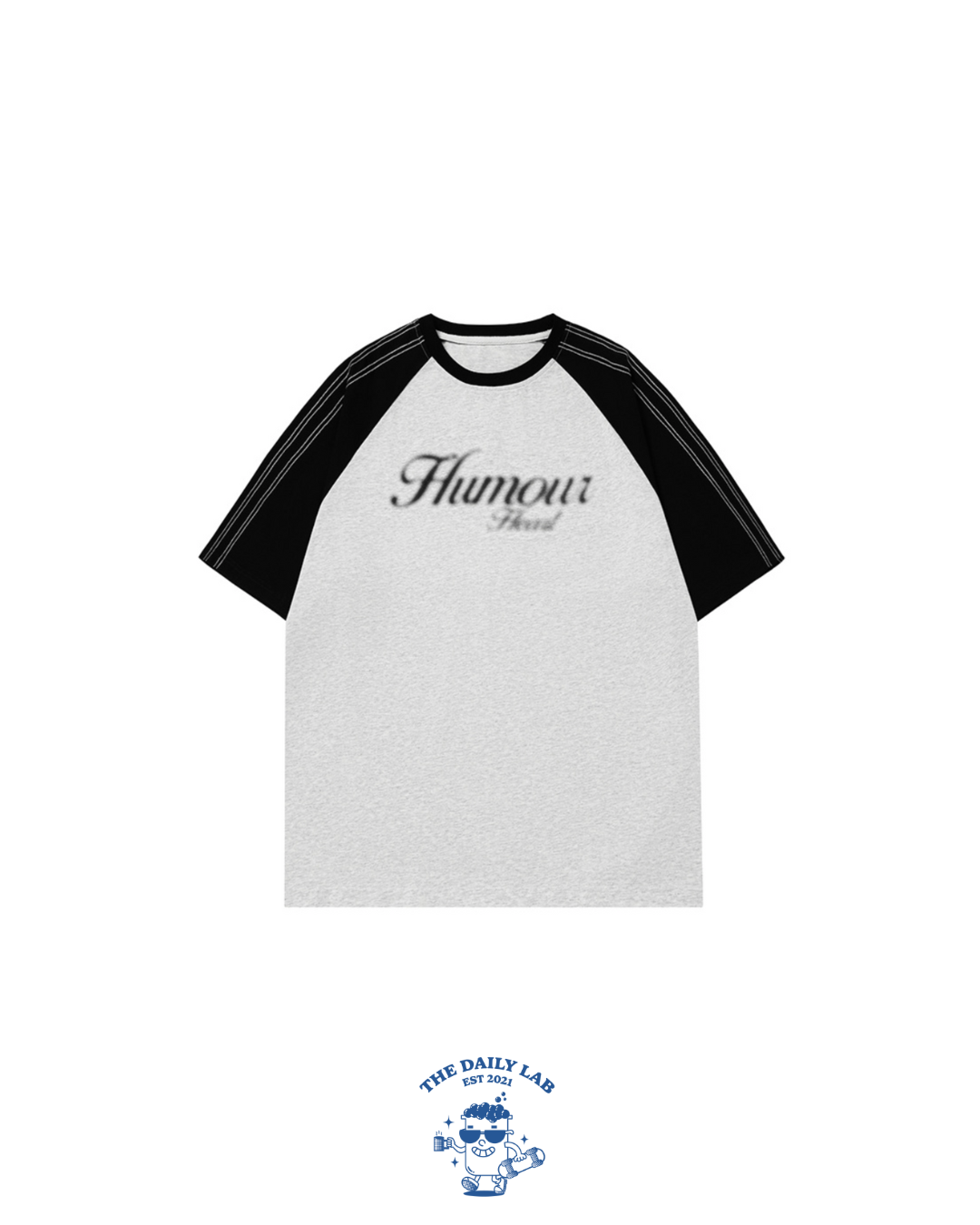 Humour Cotton Tee in Light Grey