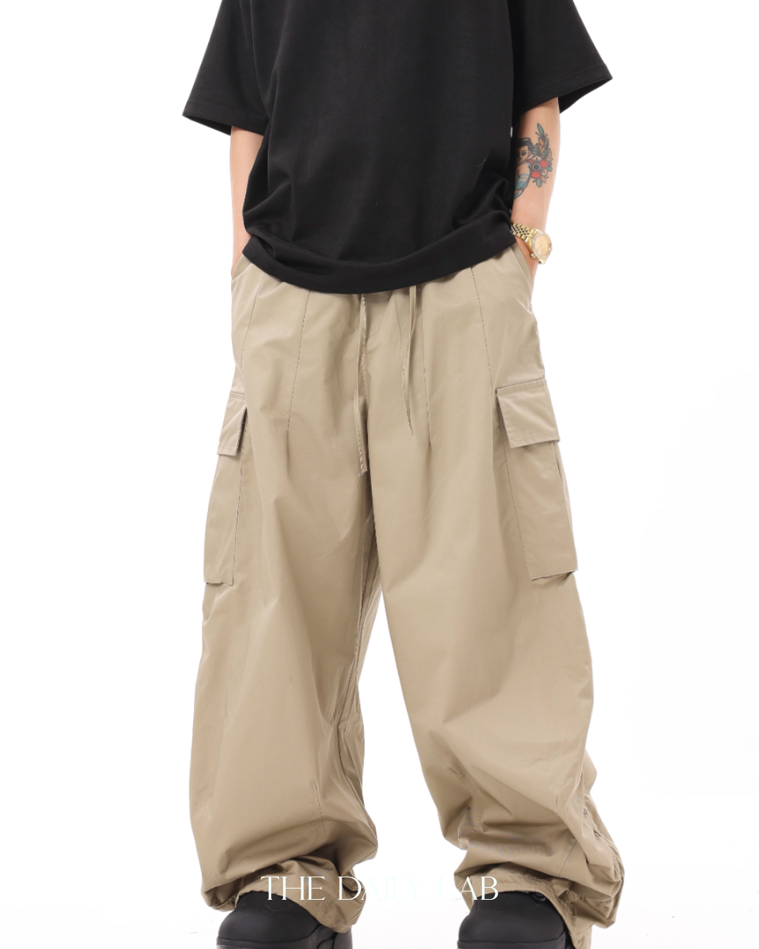 Vintage Ruffled Cargo Pants
