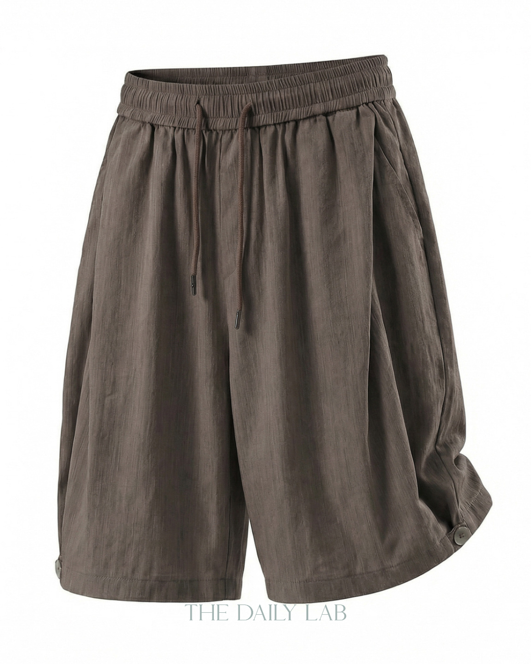 Studio Pleat Shorts in Brown