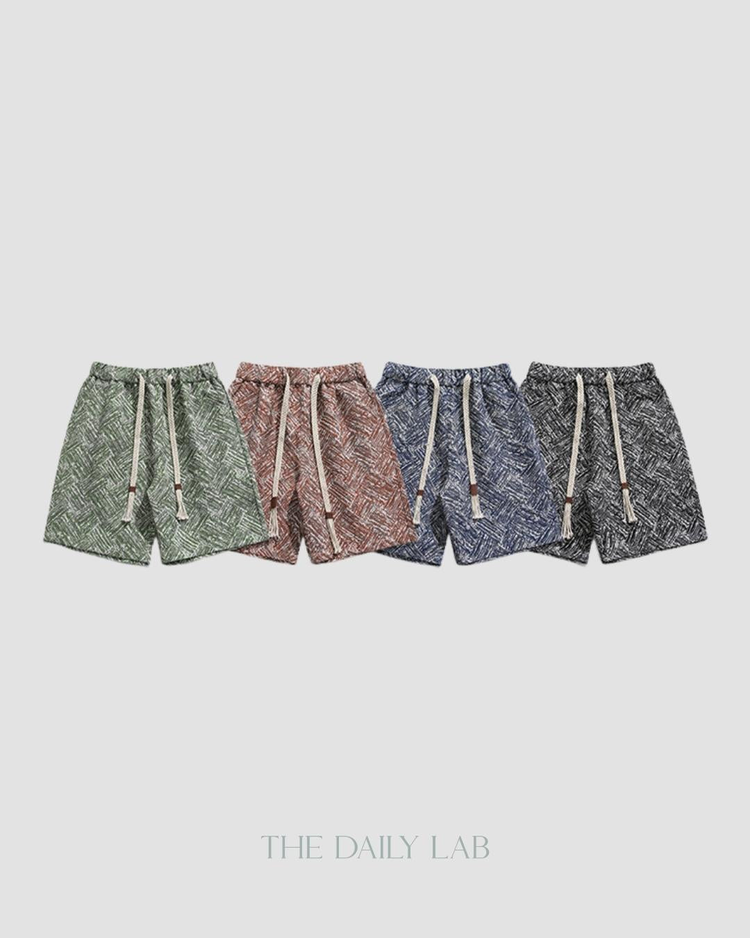Retro Casual Staight Shorts in Green