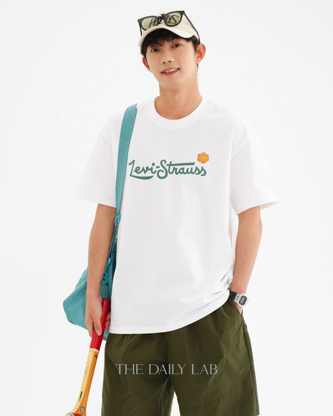 Zevi-Strauss Cotton Tee in White