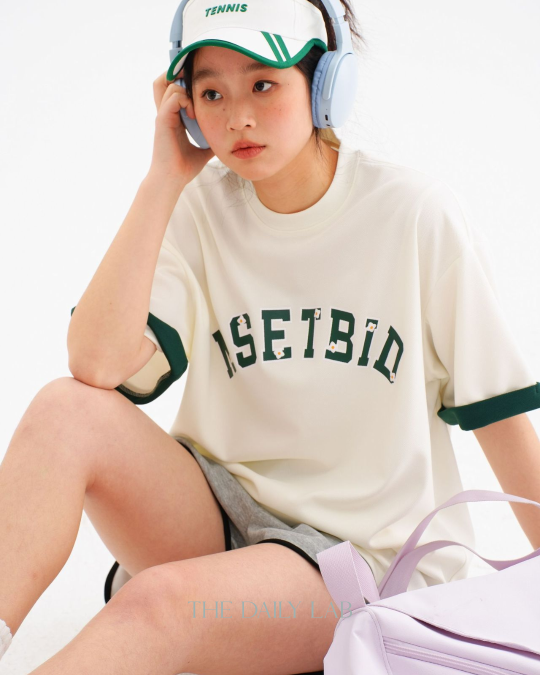 Vintage Japanese Style Short Sleeve Tee In White