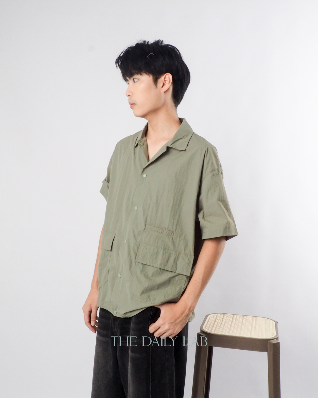 Solid Color Tech Shirt in Green