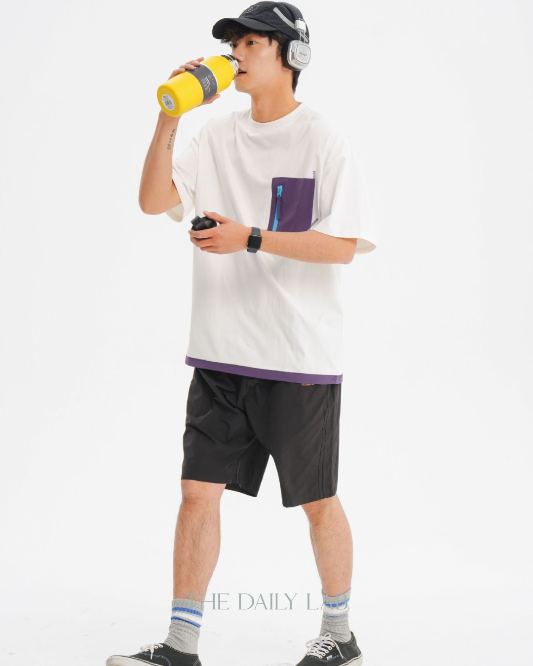 Color-White Pocket Short Sleeve Tee in White