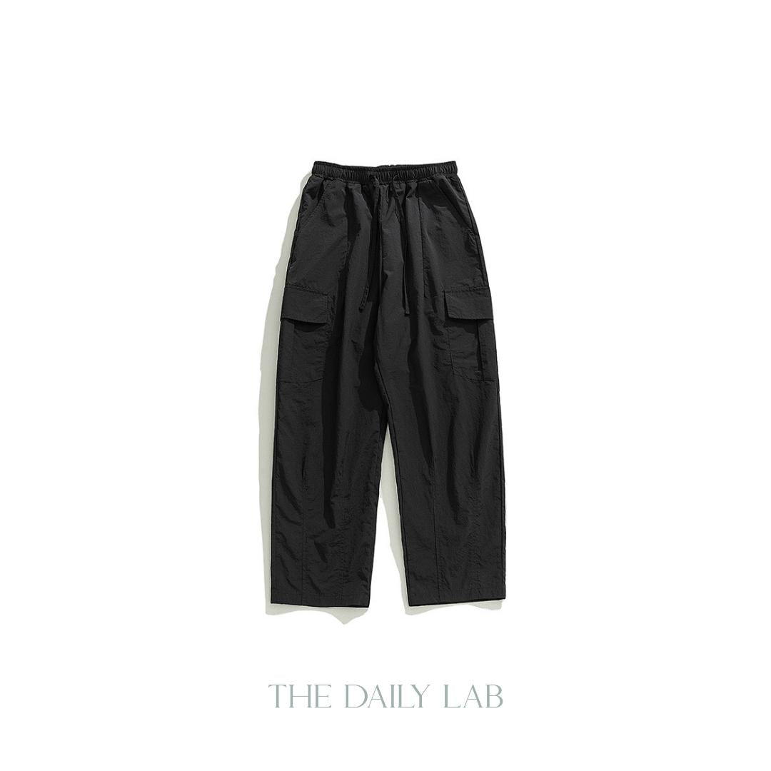 Taslon Relaxed Fit Long Pants in Black