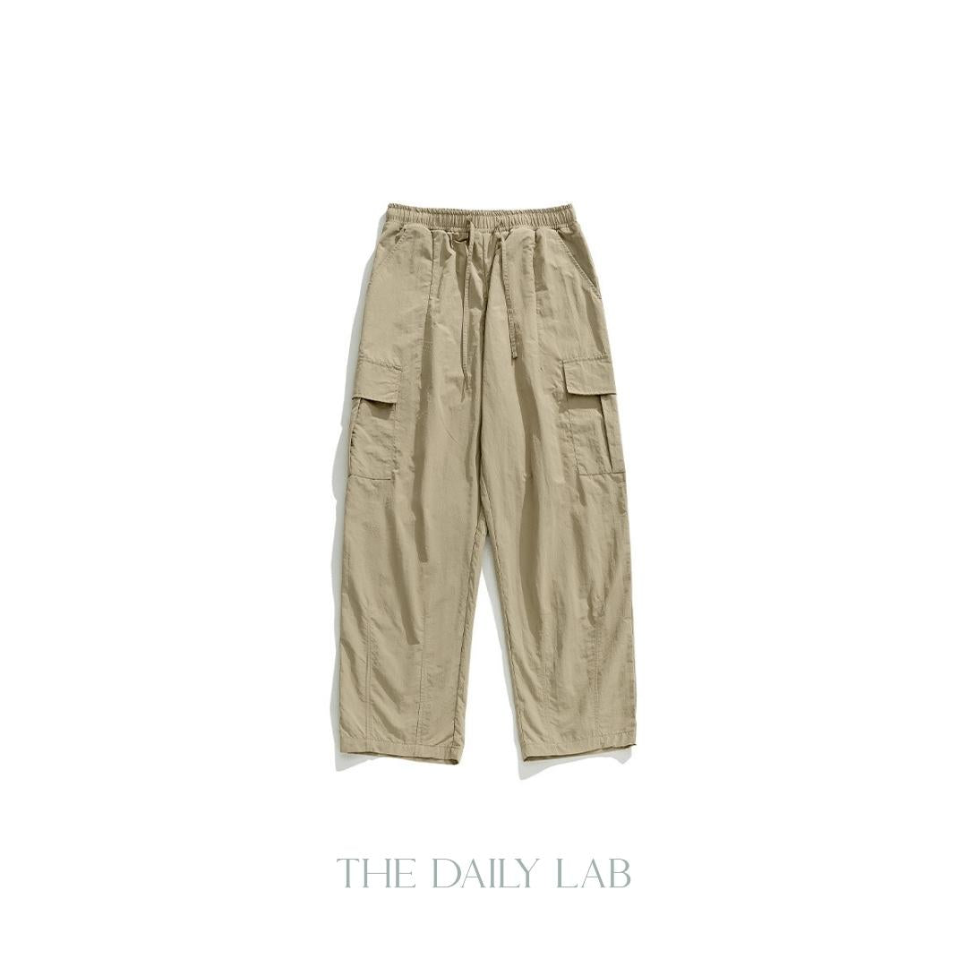 Taslon Relaxed Fit Long Pants in Khaki