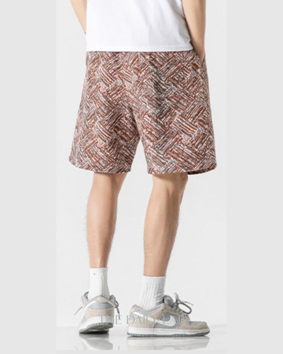 Retro Casual Staight Shorts in Orange