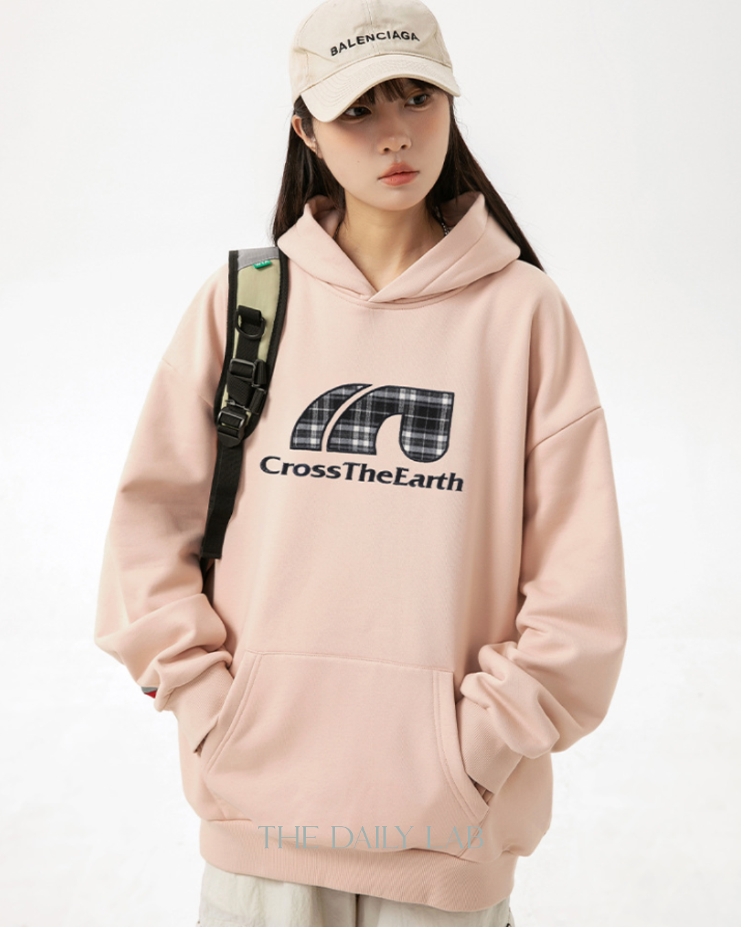 Cross The Earth Hoodie in Pink