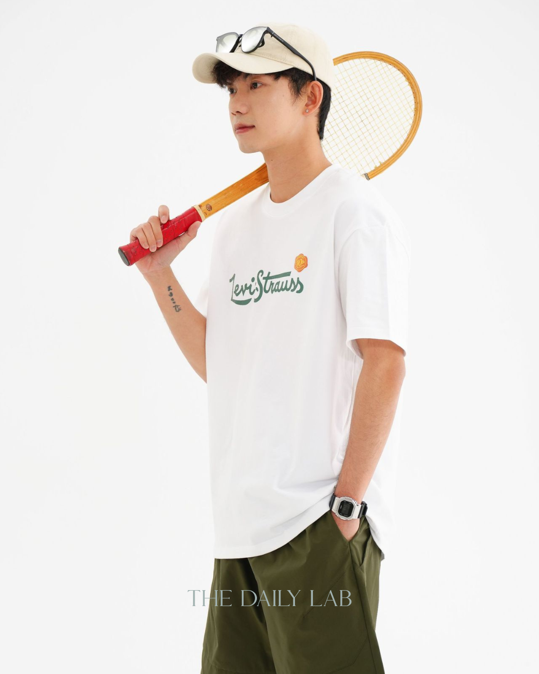 Zevi-Strauss Cotton Tee in White