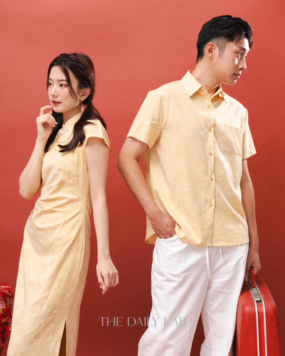 Yellow Collared Button-Up Shirt