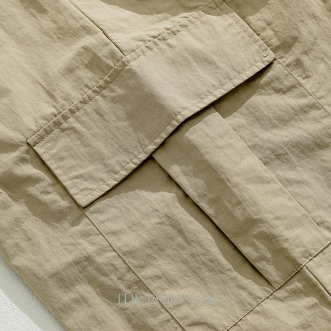 Taslon Relaxed Fit Long Pants in Khaki