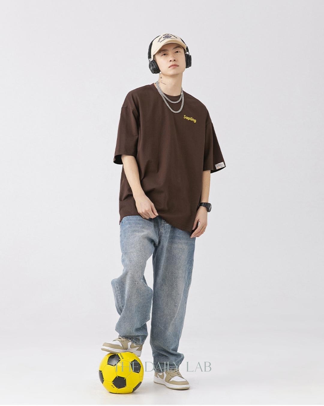 Sapling Cotton Tee in Brown