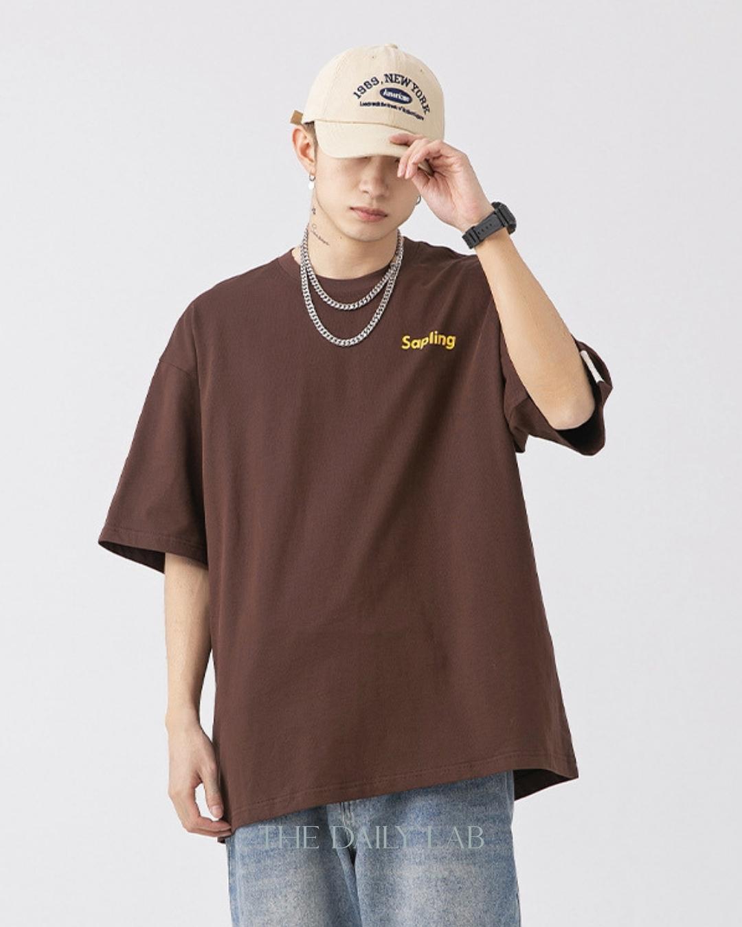 Sapling Cotton Tee in Brown