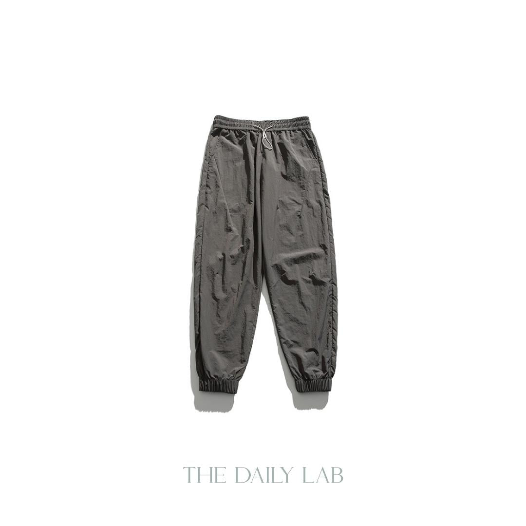 Tencel Drawstring Cargo Trousers in Grey