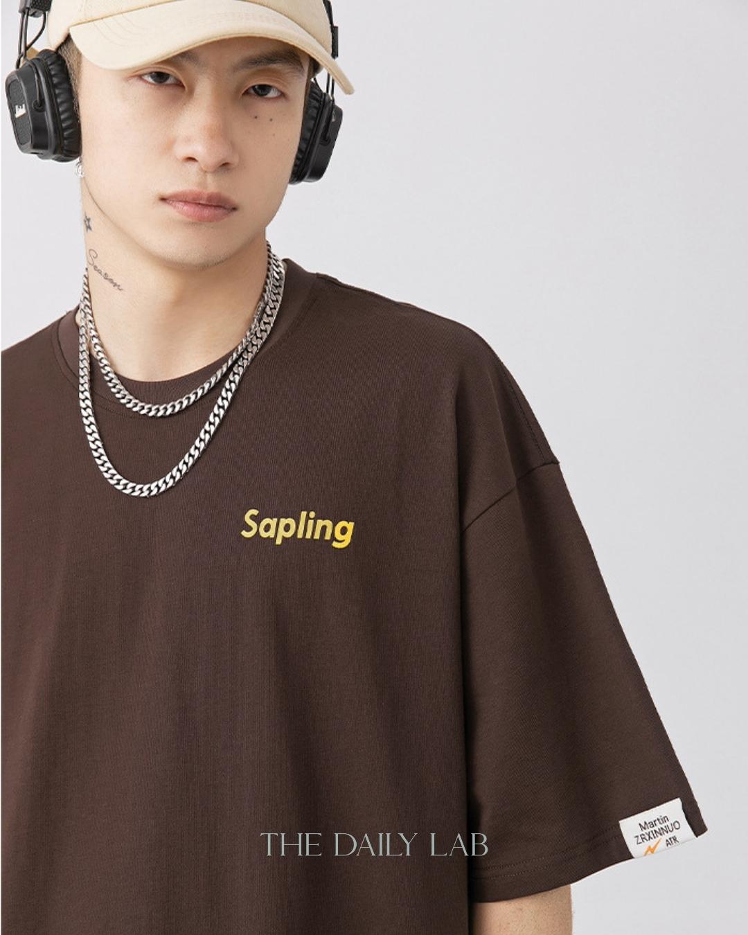Sapling Cotton Tee in Brown