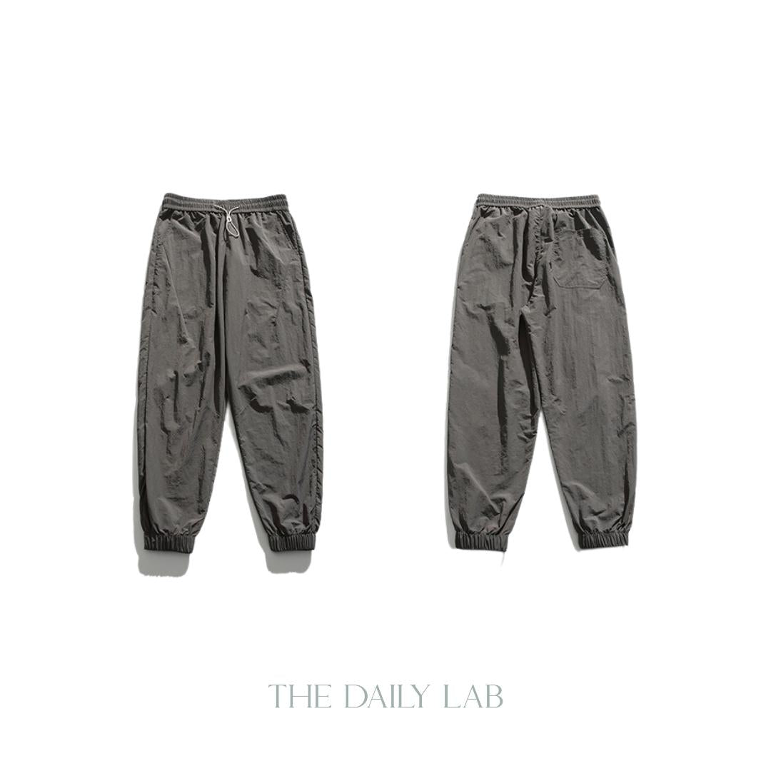 Tencel Drawstring Cargo Trousers in Grey