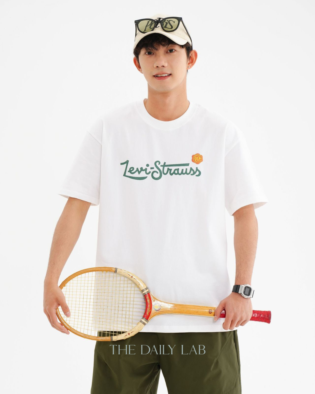 Zevi-Strauss Cotton Tee in White