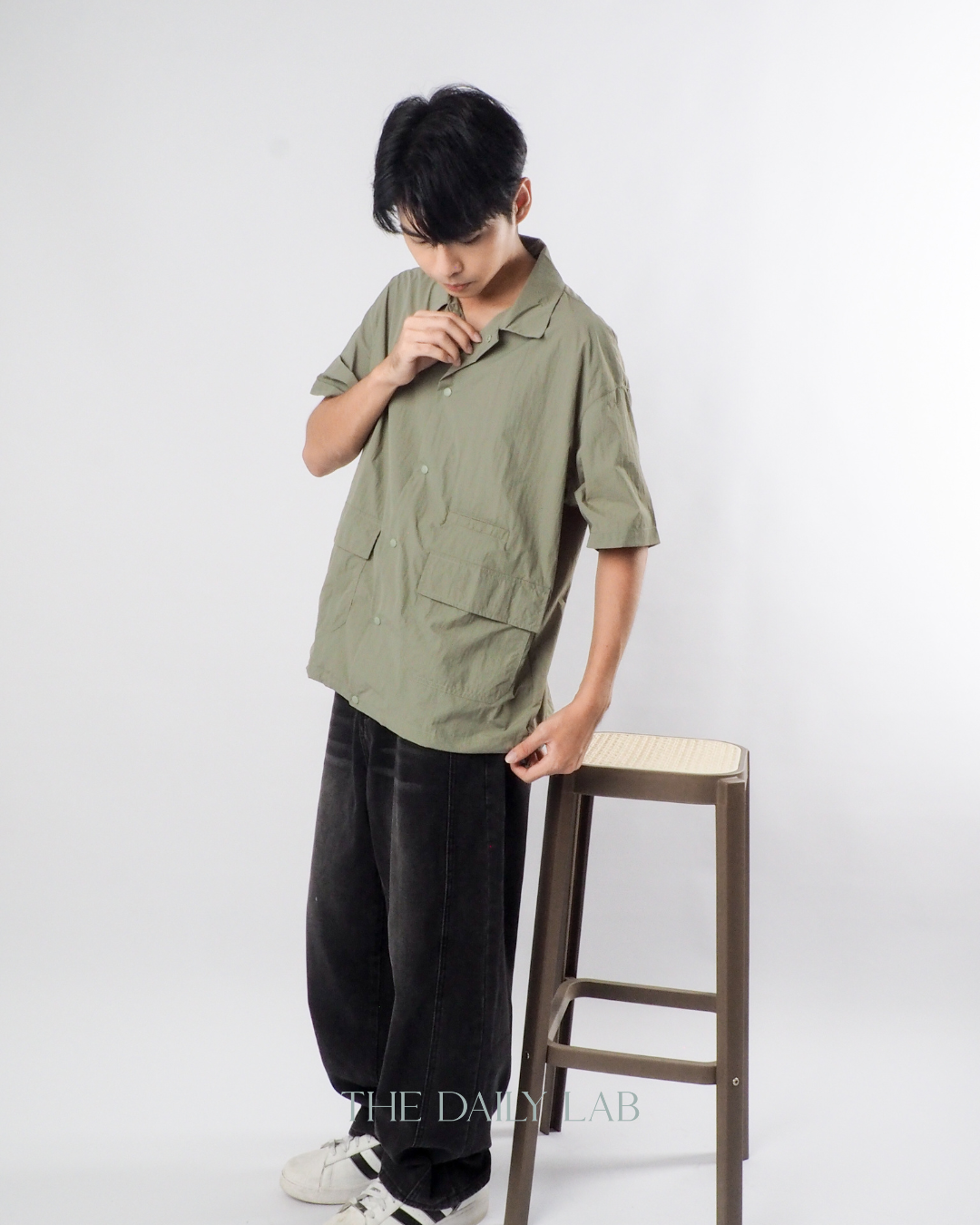 Solid Color Tech Shirt in Green