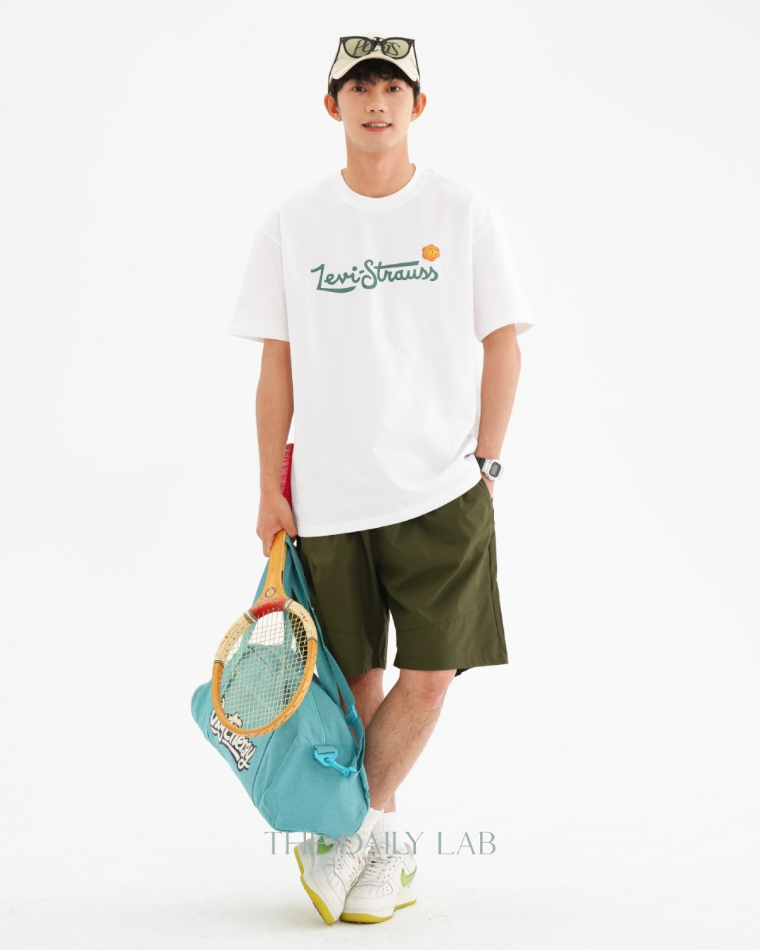 Zevi-Strauss Cotton Tee in White