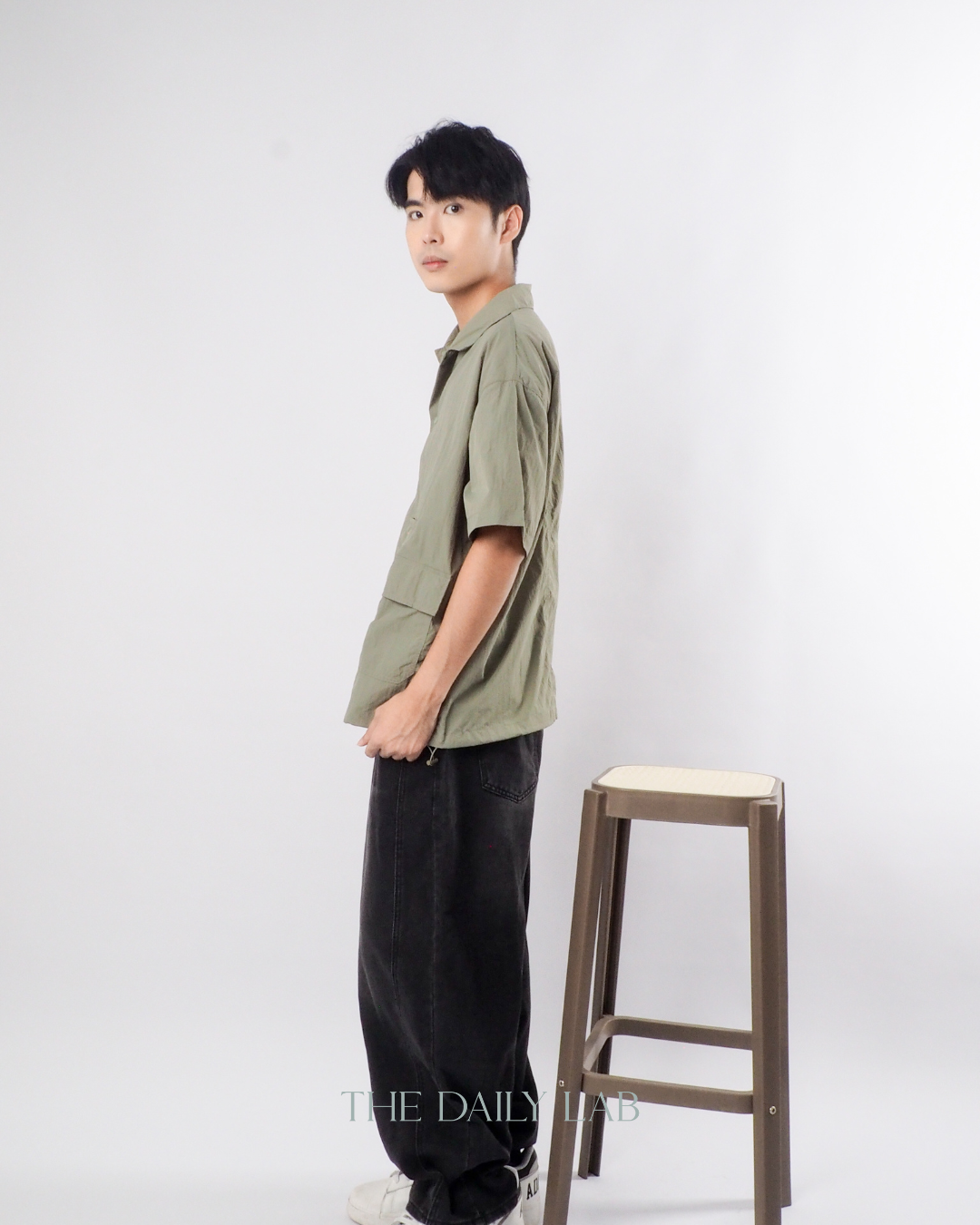Solid Color Tech Shirt in Green