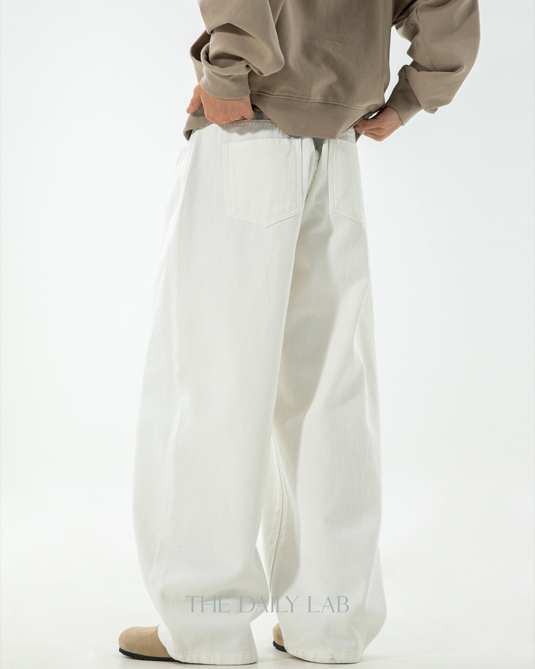 American Vintage Oversized Jeans In White