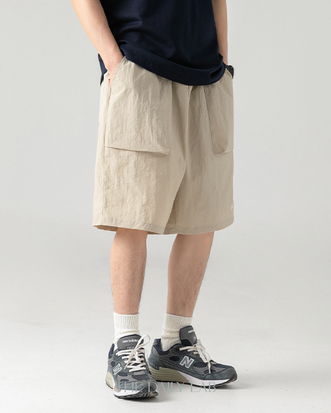 Taslon Cargo Shorts in Khaki