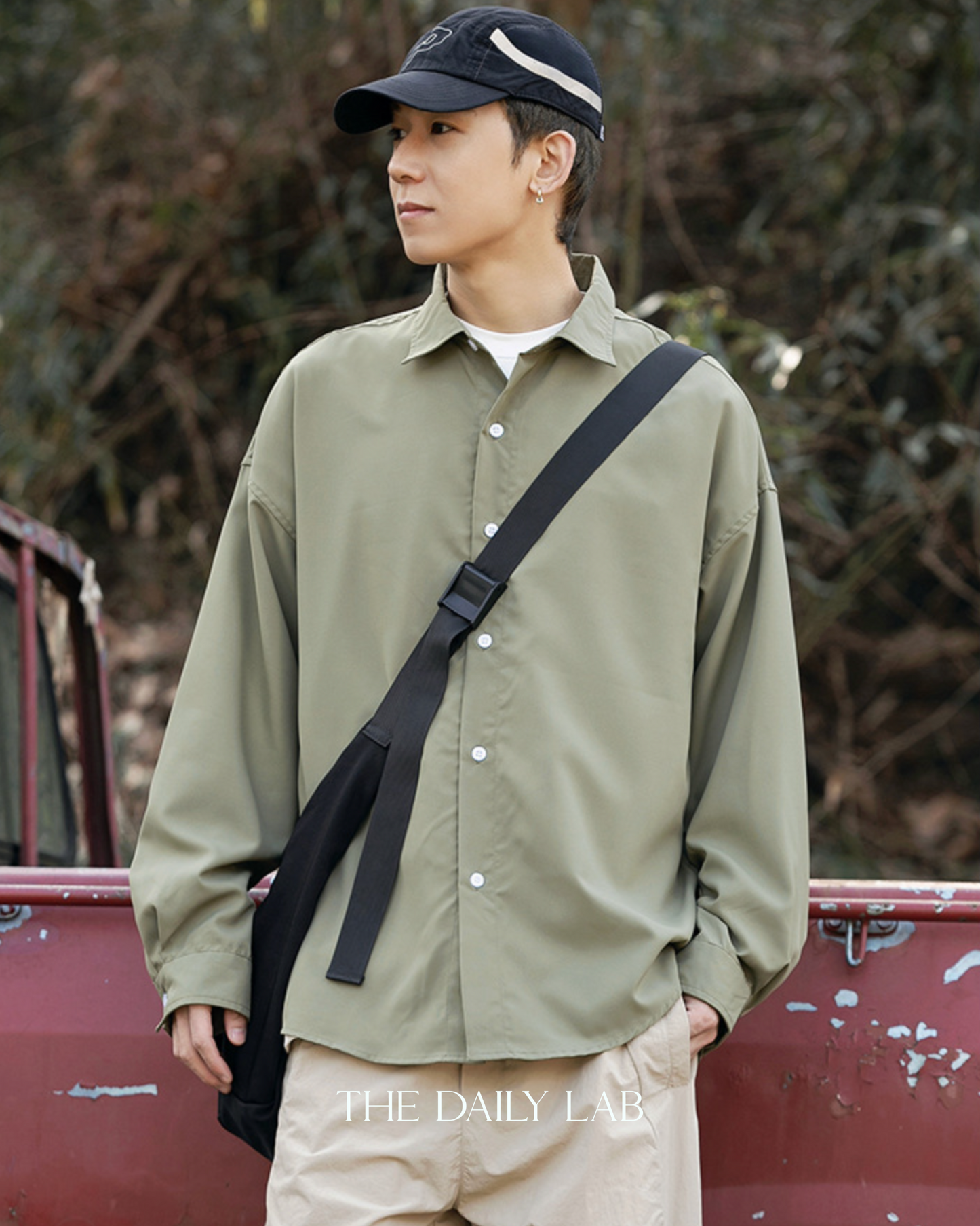 Urban Silk Swagger Shirt in Light Green