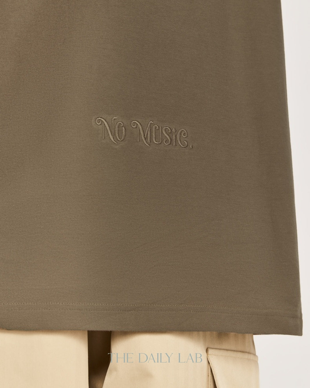 250G No Music Oversized Tee in Brown