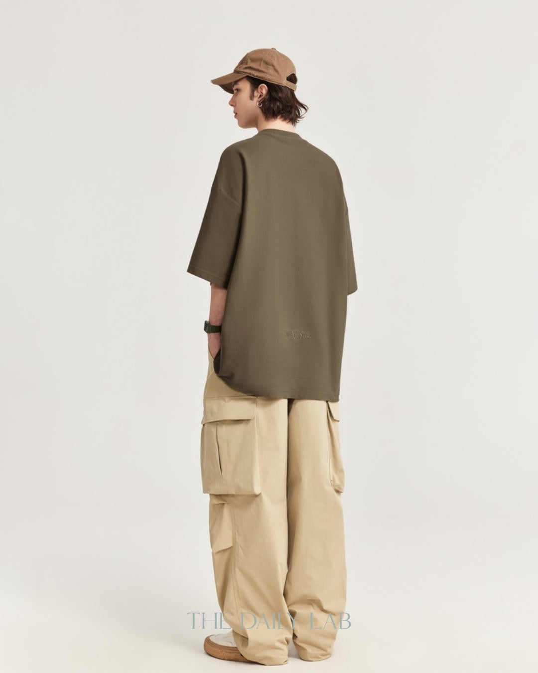 250G No Music Oversized Tee in Brown