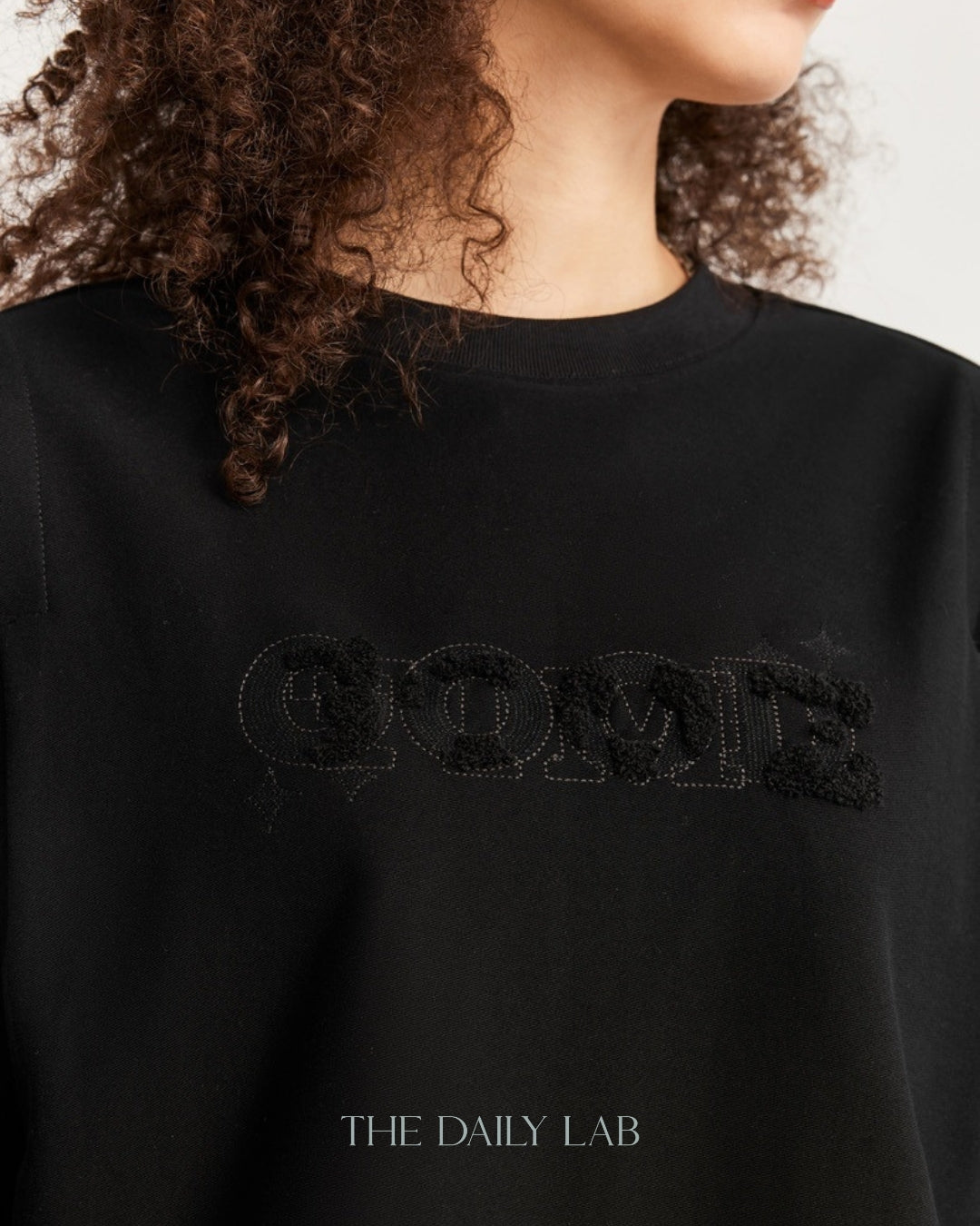 250G No Music Oversized Tee in Black