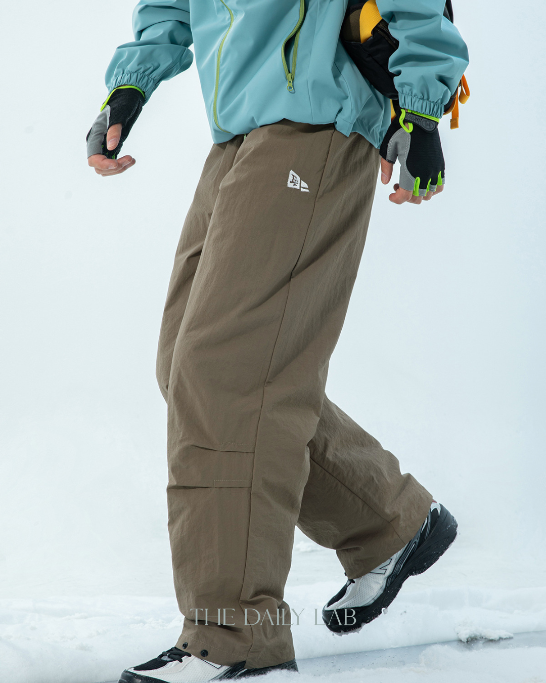 Thickened Cotton Casual Long Pants in Grey Khaki