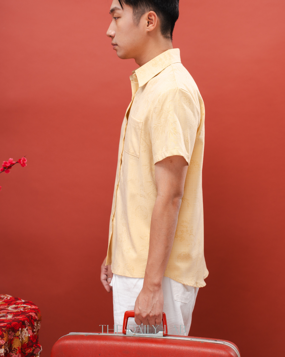 Yellow Collared Button-Up Shirt
