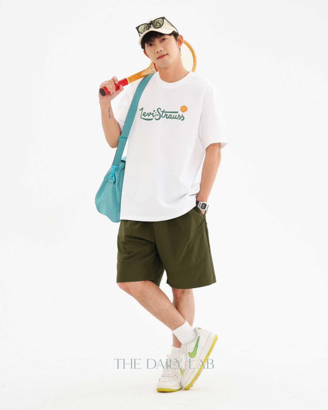 Zevi-Strauss Cotton Tee in White