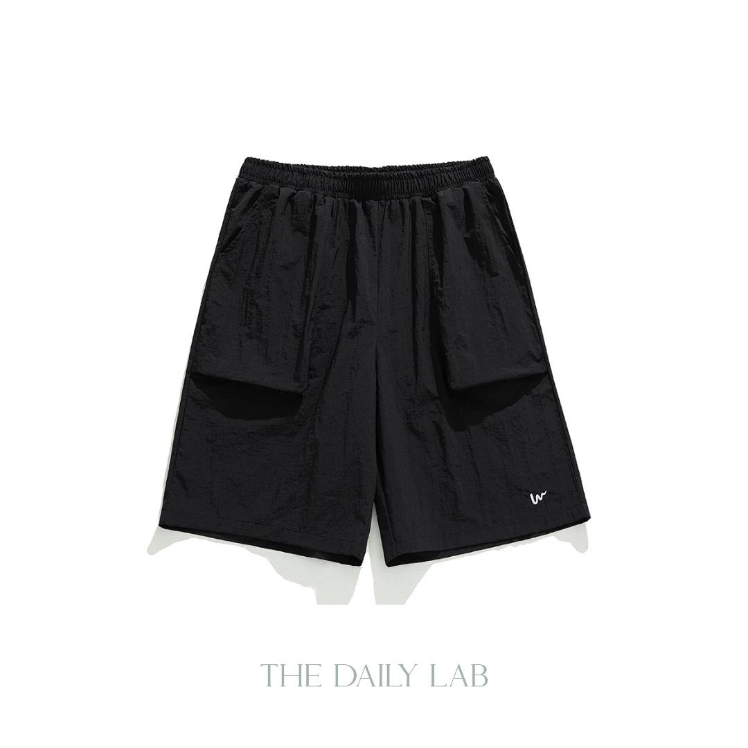 Wrinkles Casual Loose Fit Pants in Black