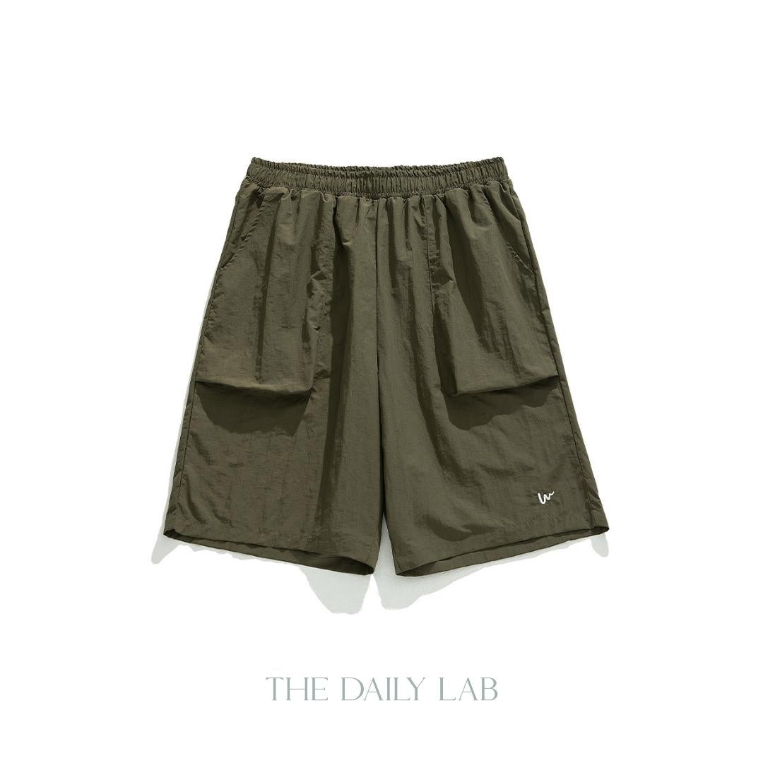 Wrinkles Casual Loose Fit Pants in Green
