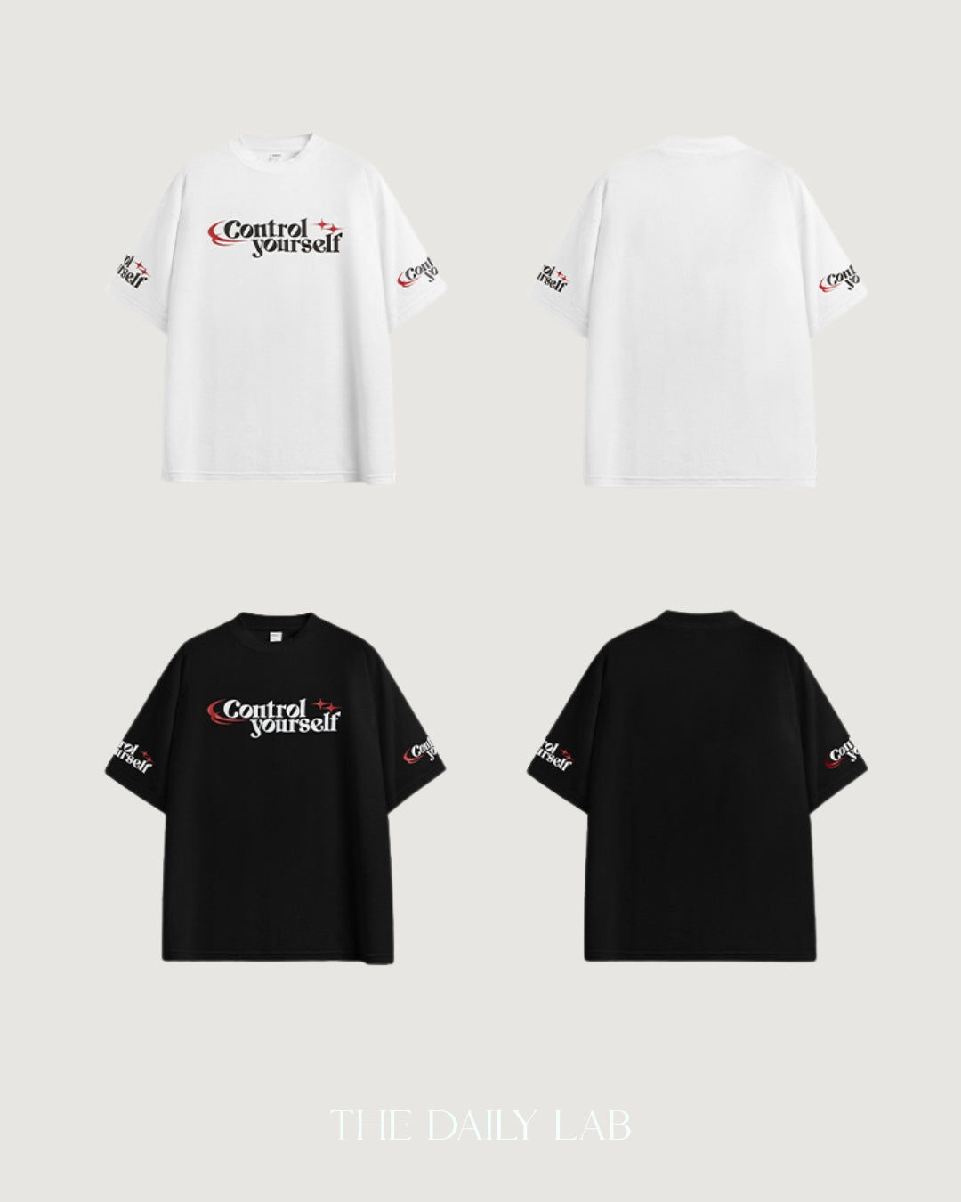 Control Yourself Loose Tee in Black