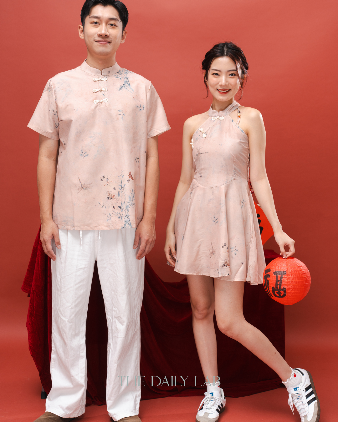 Peach Bloom Cheongsam Dress