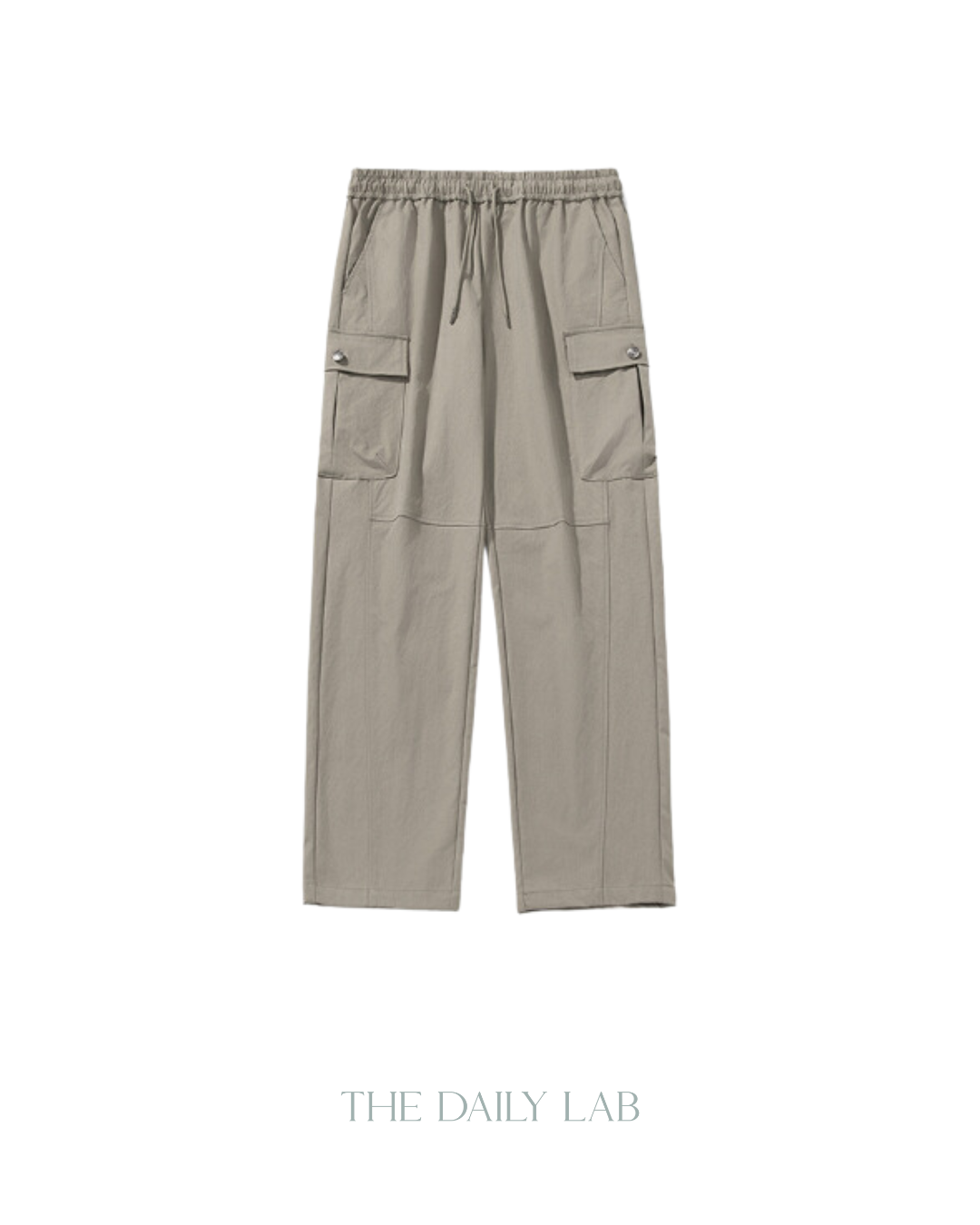Loose Straight-Leg Cargo Pants in Beige Grey (In-Stock)