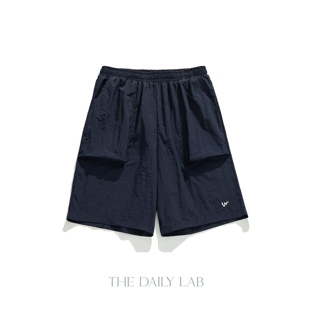 Wrinkles Casual Loose Fit Pants in Blue