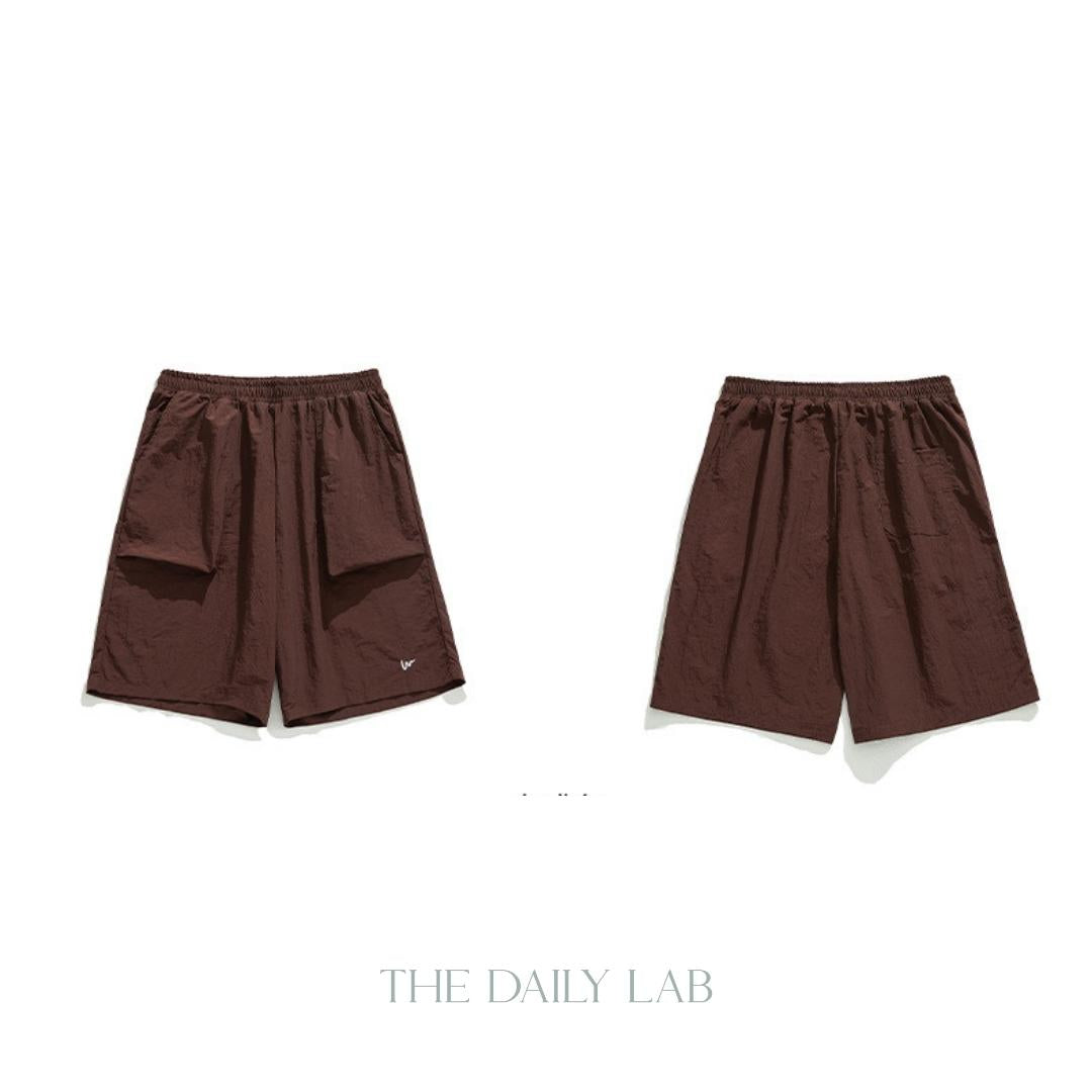 Wrinkles Casual Loose Fit Pants in Brown