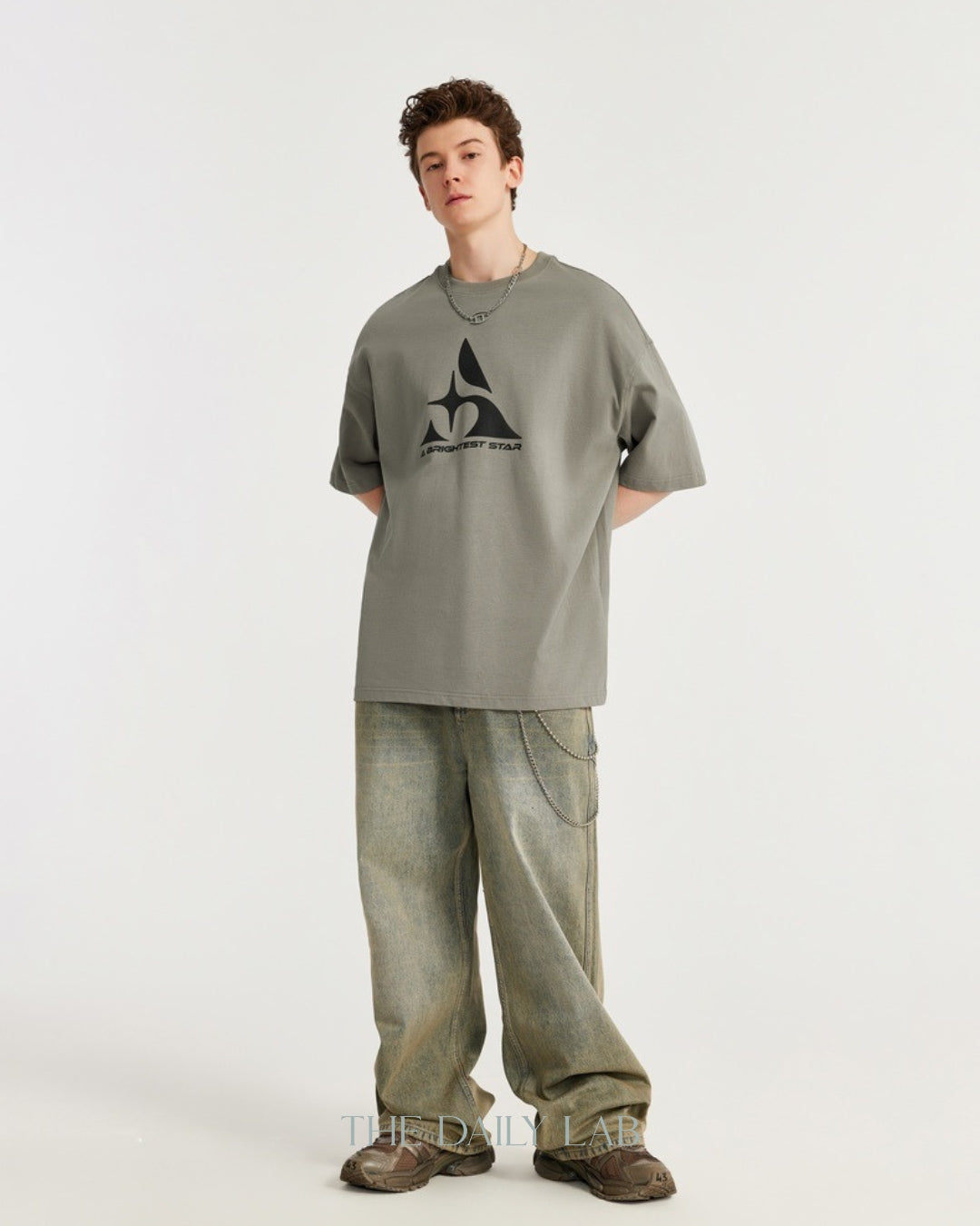 A Brightest Star Oversized Tee in Grey