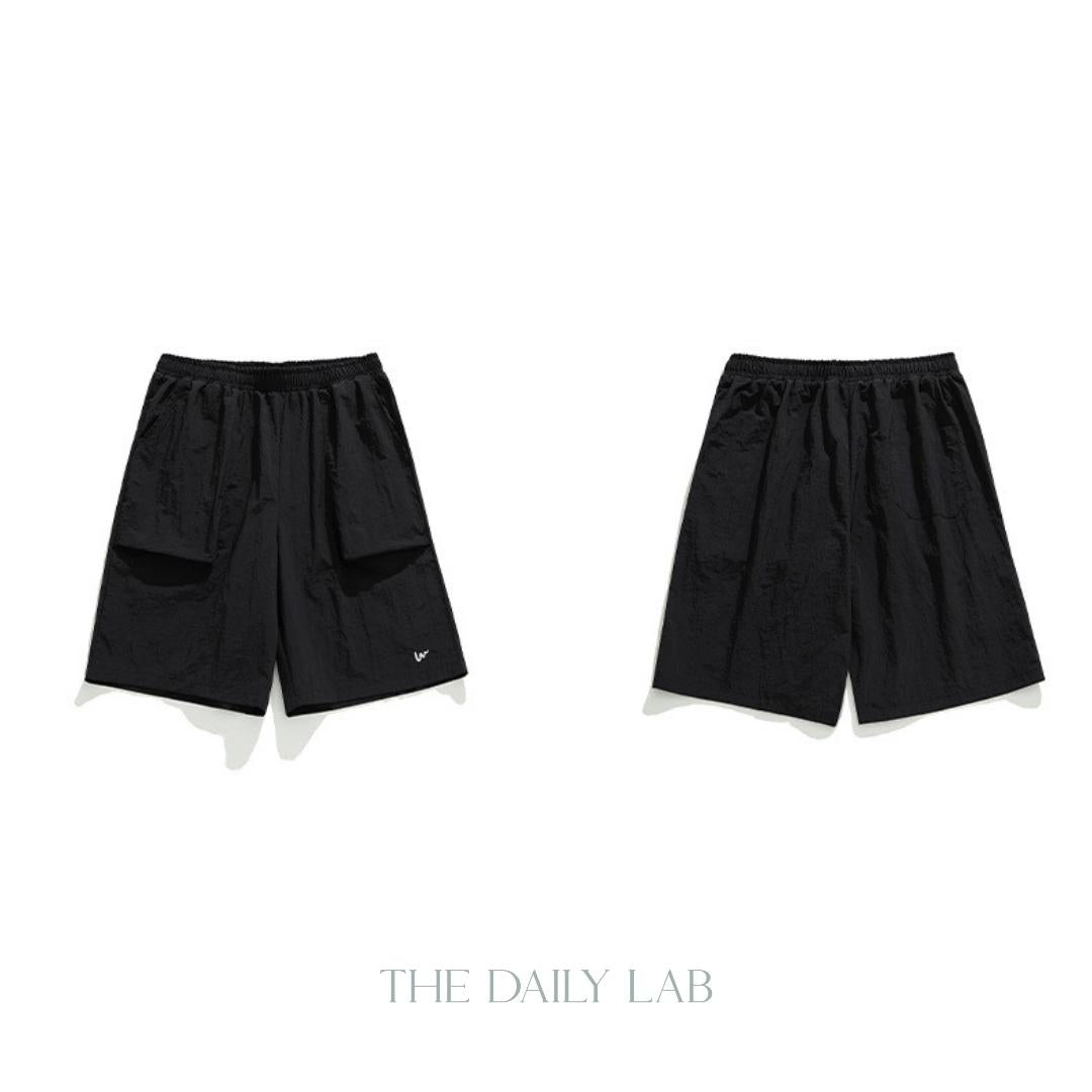 Wrinkles Casual Loose Fit Pants in Black
