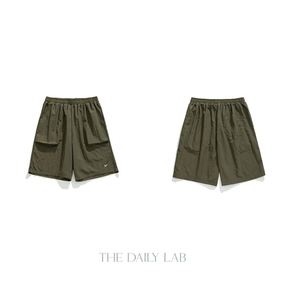 Wrinkles Casual Loose Fit Pants in Green
