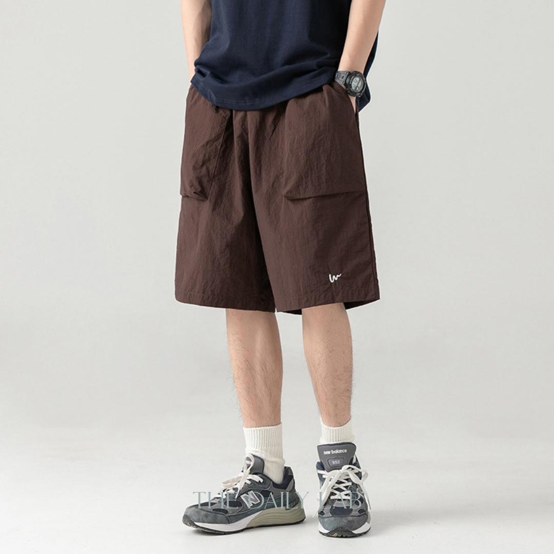 Wrinkles Casual Loose Fit Pants in Brown