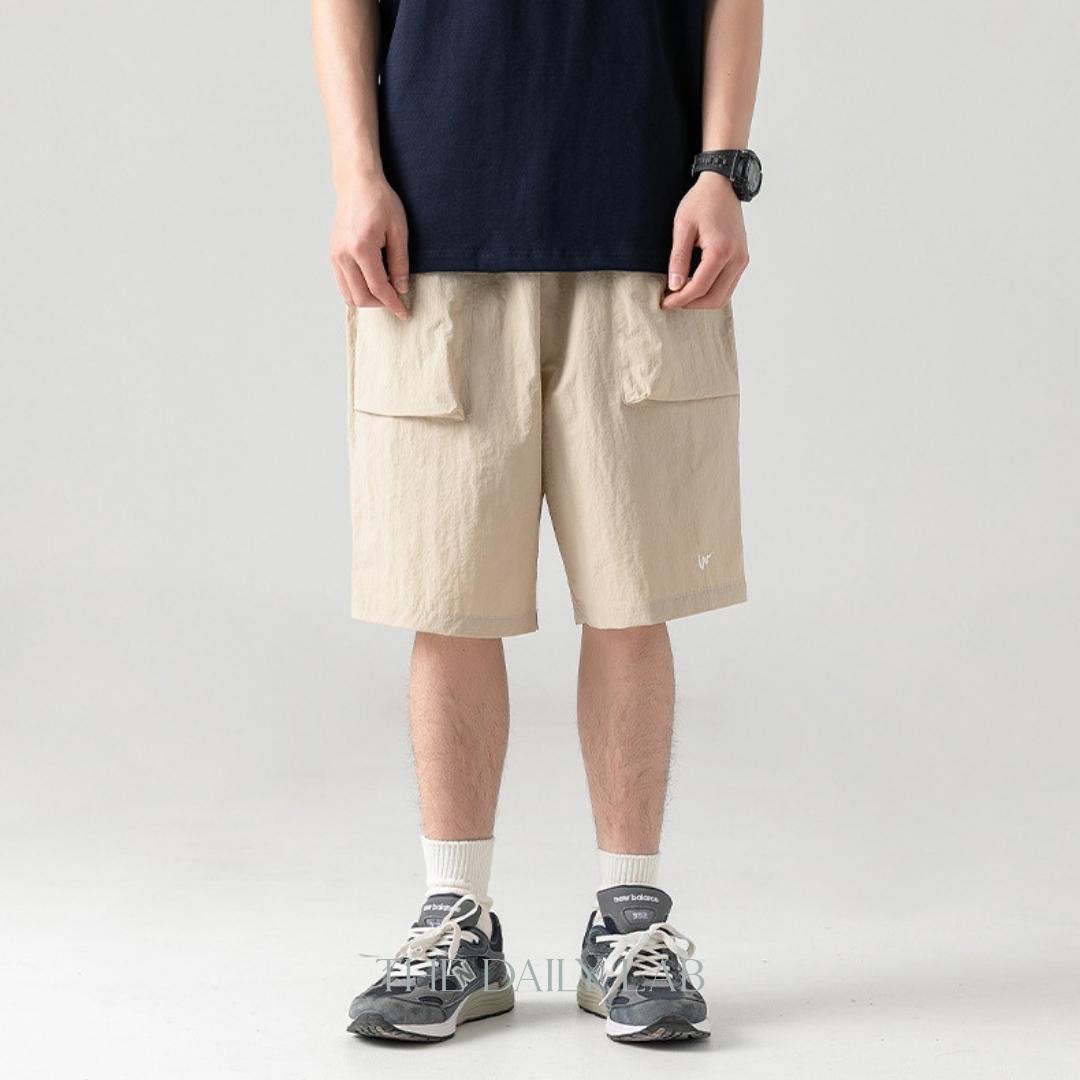 Wrinkles Casual Loose Fit Pants in Khaki