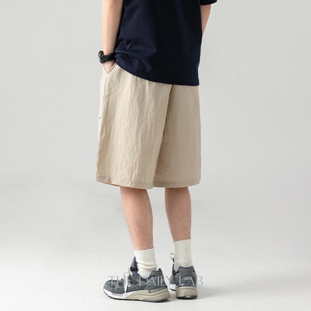 Wrinkles Casual Loose Fit Pants in Khaki