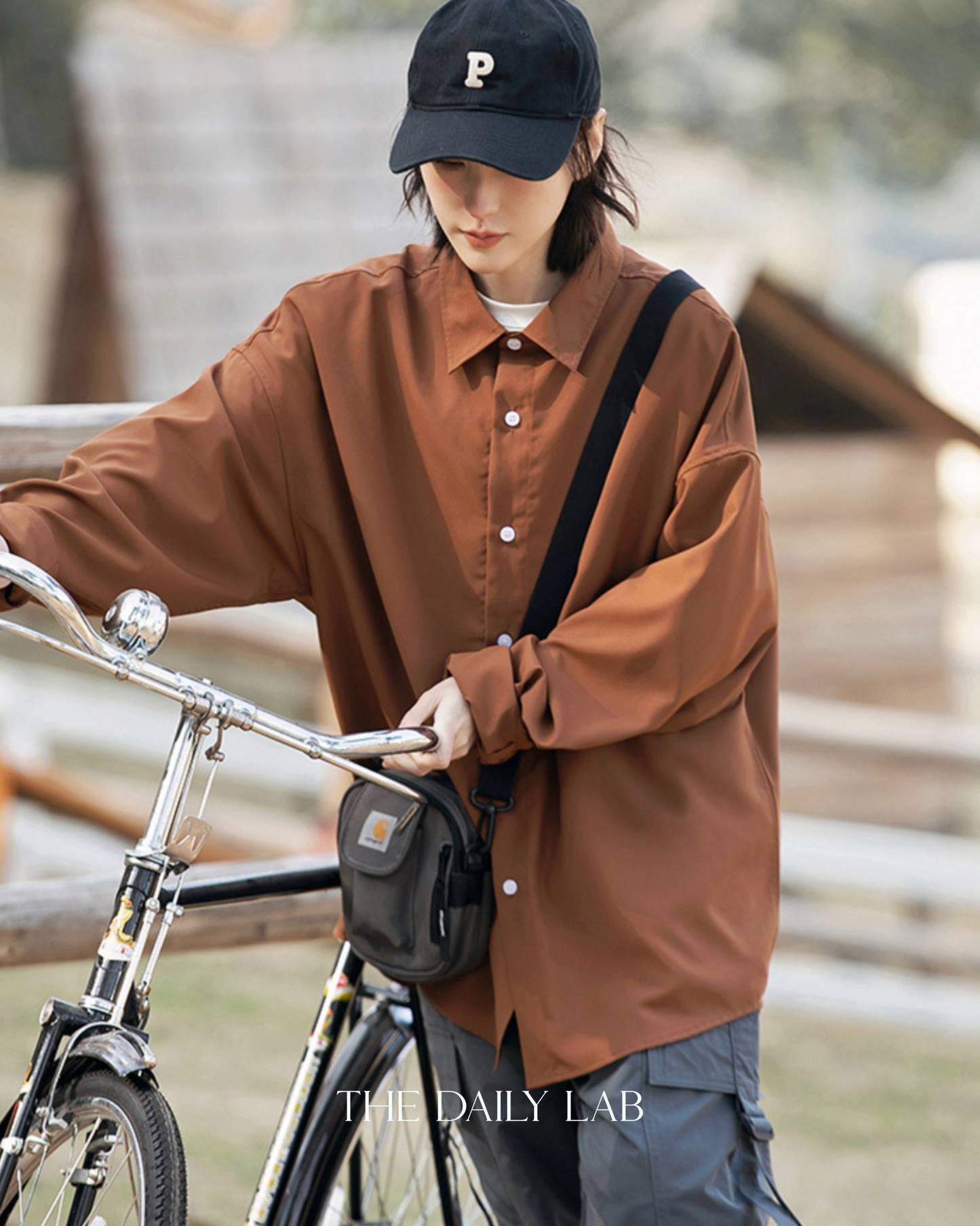 Urban Silk Swagger Shirt in Caramel