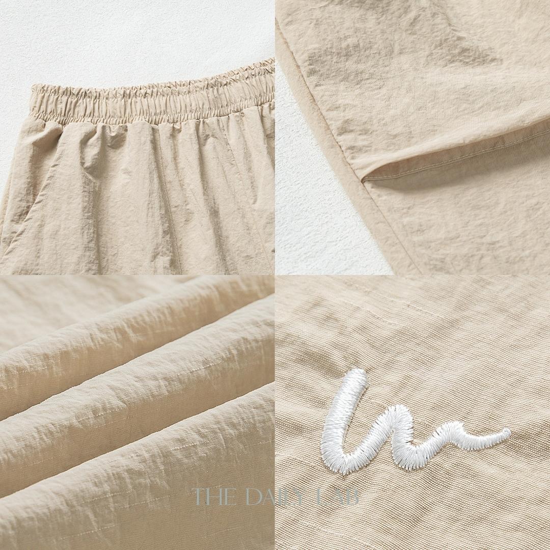 Wrinkles Casual Loose Fit Pants in Khaki